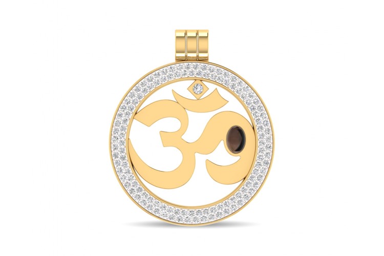 om pendant gold design